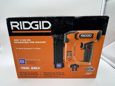 #ad RIDGID 18V Cordless 23 Gauge 1 3 8 in. Headless Pin Nailer Tool Only R09898B $95.00