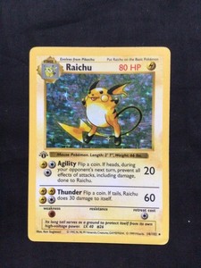 1st Edition Shadowless Raichu | eBay