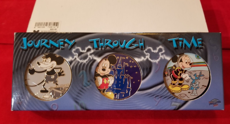 Disney WDW Journey Through Time -Through The Years Mickey LE 300 3 Pin Set NIB