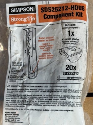 Simpson Strong-Tie SDS25212-HDU8: Holdown Component Hardware Assembly See Descrp