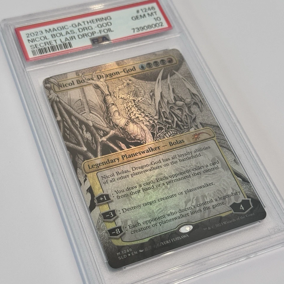 PSA 10 Magic The Gathering Nicol Bolas Dragon God Secret Lair Drop Foil 2023 - Image 2 of 3
