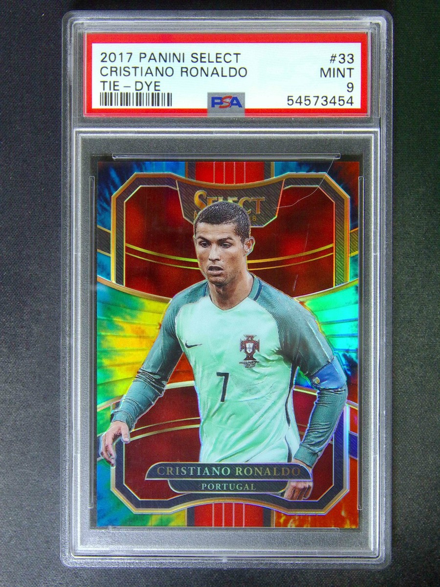 2017 Panini Select Cristiano Ronaldo #33 Tie-Dye 7/30 1/1 Jsy# PSA