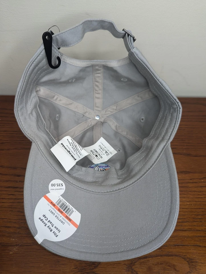 Sombrero Patagonia Gorra Trad Gris Corona Baja Fitz Roy Icono No Estructurado Papá Correa Trasera Foto 4 de 4