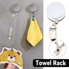Retractable Towel Rack Multifunctional Wall Mounted Hand Towel Holder