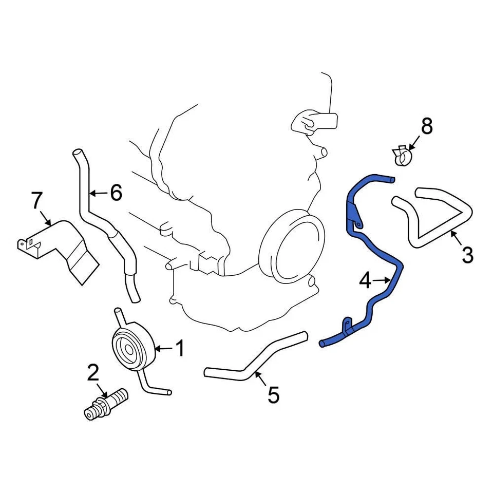 For Nissan 350Z 2003-2007 Nissan 21306AM606 Engine Oil Cooler Line Foto 3 de 3