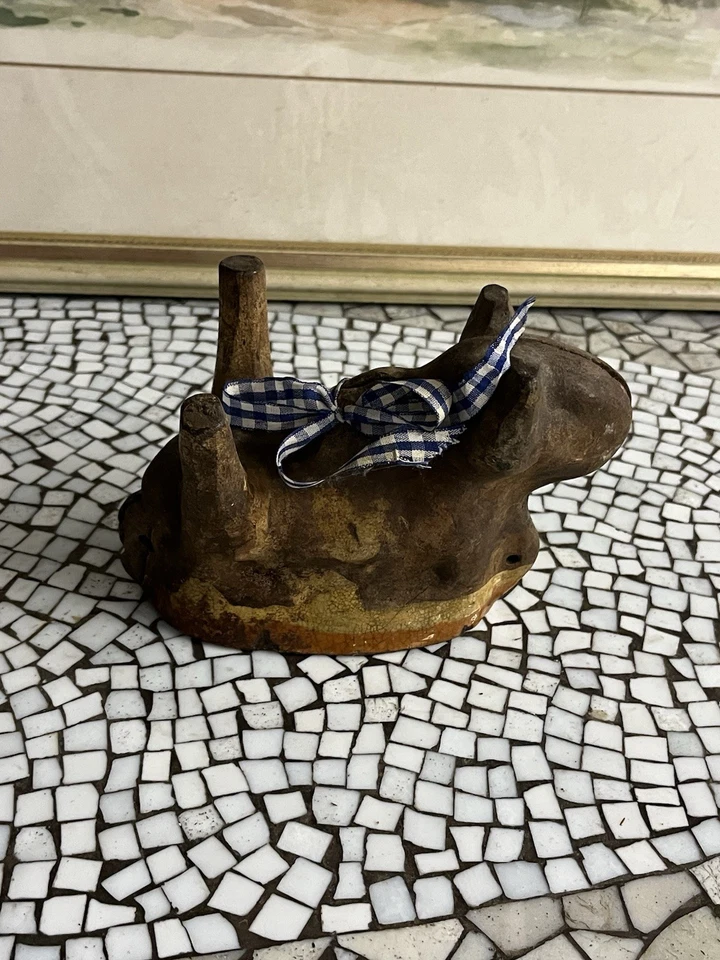 Antike Backform, Schokoladenform, " OSTERLAMM ", Gussform, Keramik, um 1900 - Bild 3 von 4