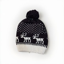 Tom Franks Women's Winter Hat. Let It Snow! Reindeer Nordic Print
