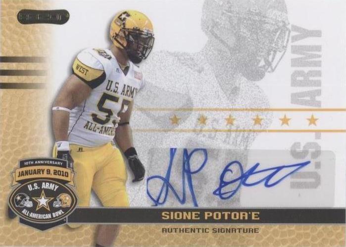 2010 Razor U.S. Army All-American Bowl Sione Potor'e #BA-SP3 - 1 of 2
