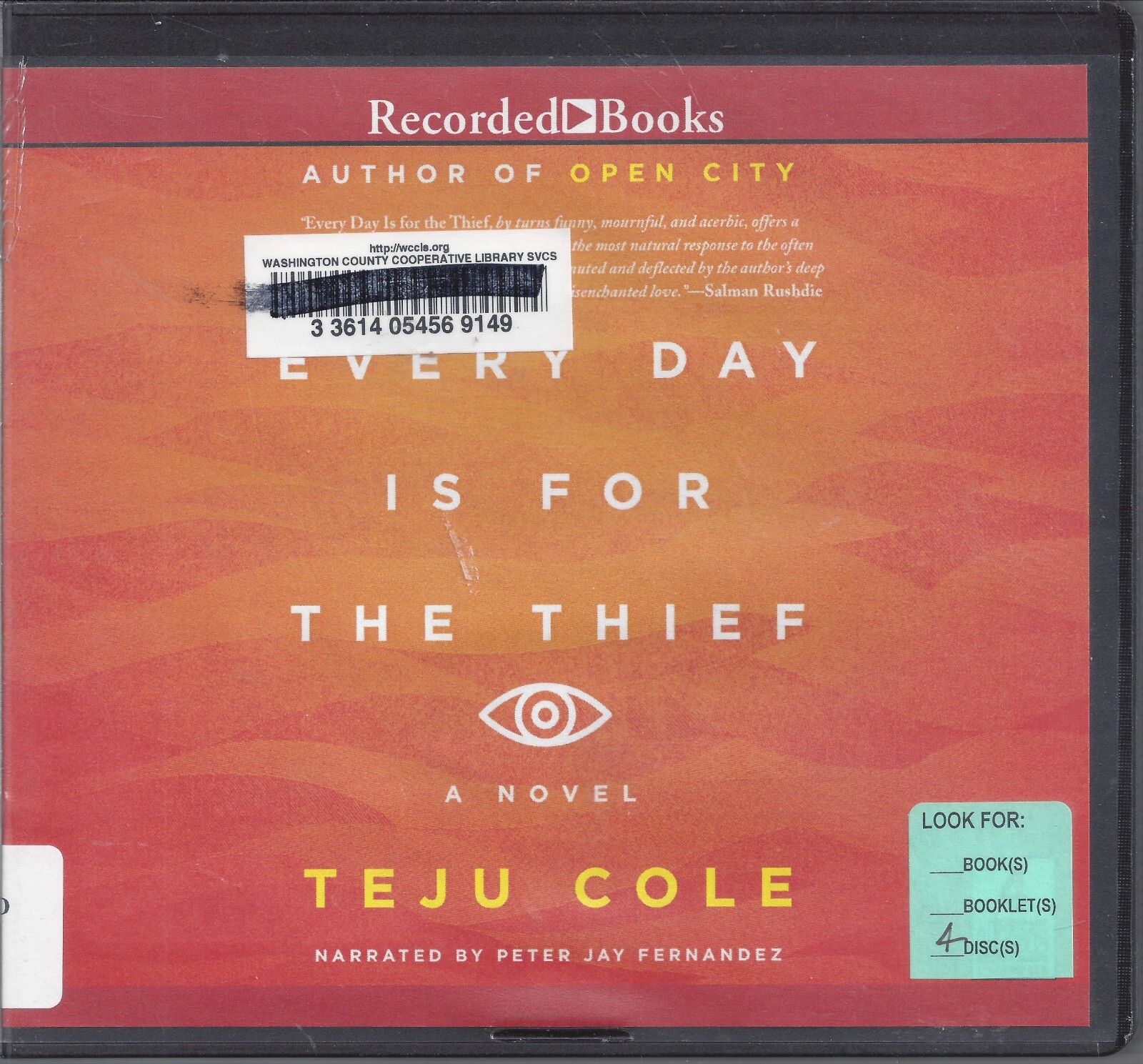 Everyday Is For The Thief Every Day Is for the Thief : Fiction by Teju Cole (2014, Compact Disc