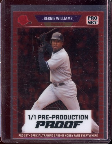 2024 Leaf Collective Proof '89 Pro Set Clear Orange Bernie Williams (1/1)