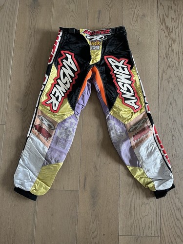 Answer Racing Motocross Combo Shirt Pants Large 30 Vintage Rare 90s - Picture 7 of 14
