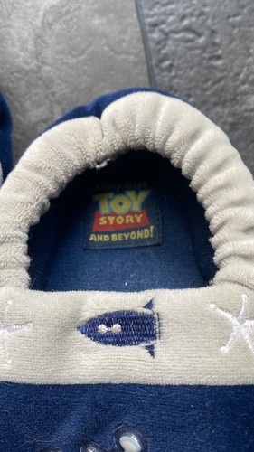 Vintage Disney-Pixar Toy Story Boys slippers size XL (11-12) blue 95’ Woody Buzz - Picture 3 of 8