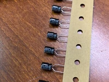 100-PCS Panasonic Aluminum Electrolytic Capacitor 10uF 50V Radial ECE-A1HKA100B