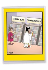 1 Big Funny Thank You Greeting Card - Jumbo Thankya Thank You J3757