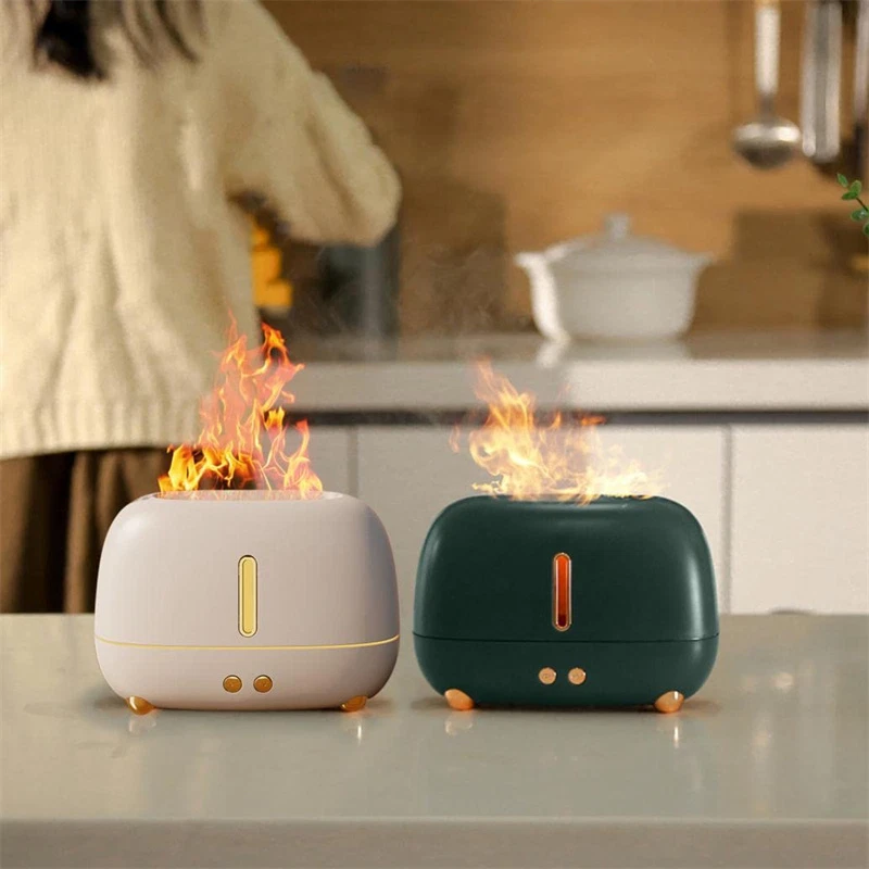 Flame Humidifier Upgraded Flame Fireplace Air Aroma USB Essential Oil Diffuser - Picture 1 of 15