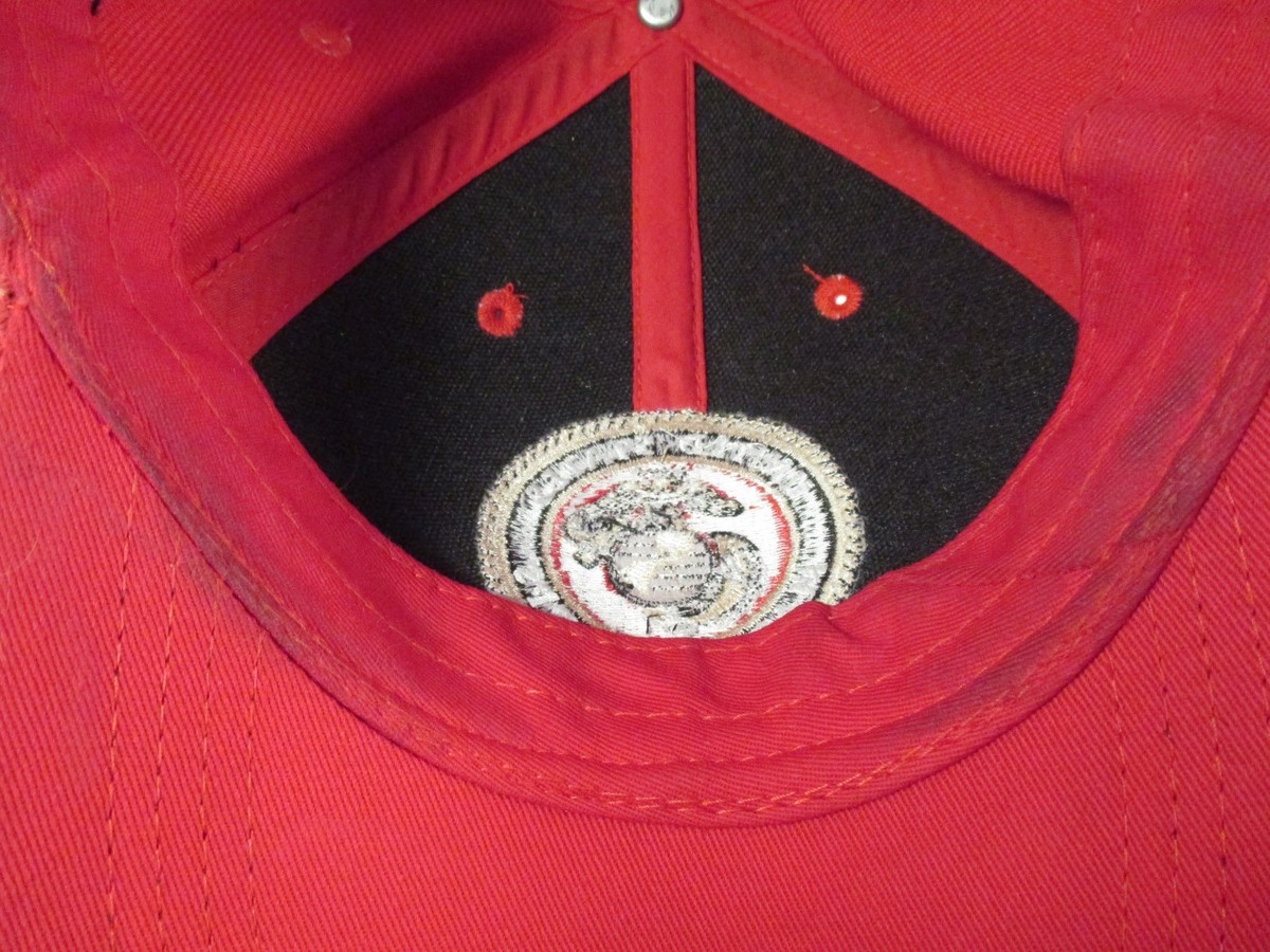 US Marine Corps "The Few The Proud" Red Adjustable Cotton Hat - Officially Licensed Cap