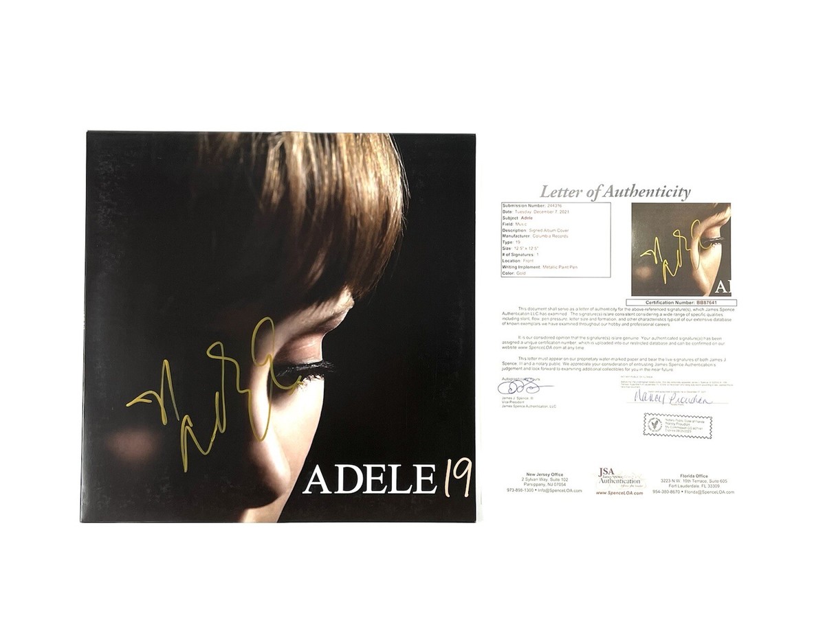 Adele Rare Signed Autographed 19 Vinyl LP Record JSA Letter
