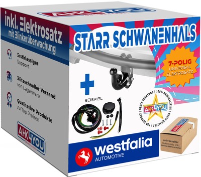 AHK WESTFALIA für Nissan Kubistar 03-09 starr + 7-pol ES ABE