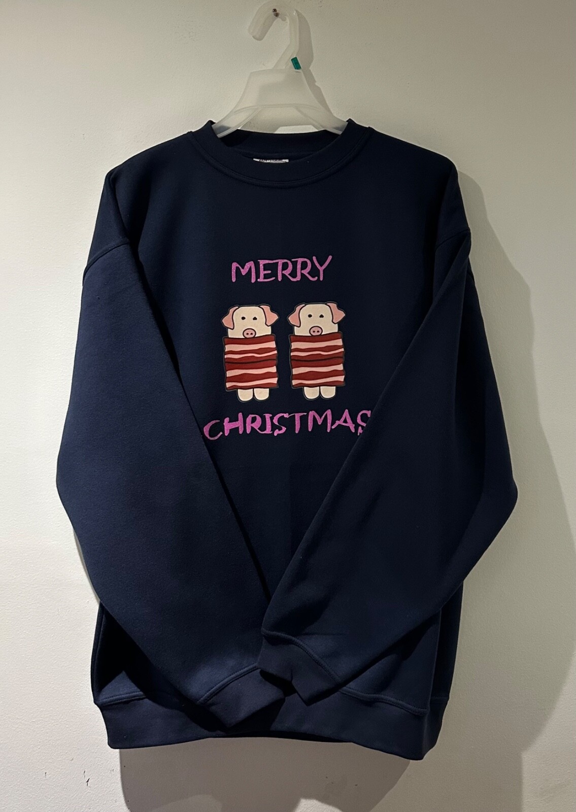 Funny Christmas Jumper Plus Size 22/24 Glittery Festive Joke Cheeky Sweater Top eBay