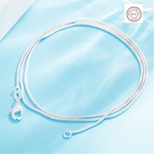 Beautiful Stamped 925 Sterling Silver 1MM Classic Snake Chain 18"