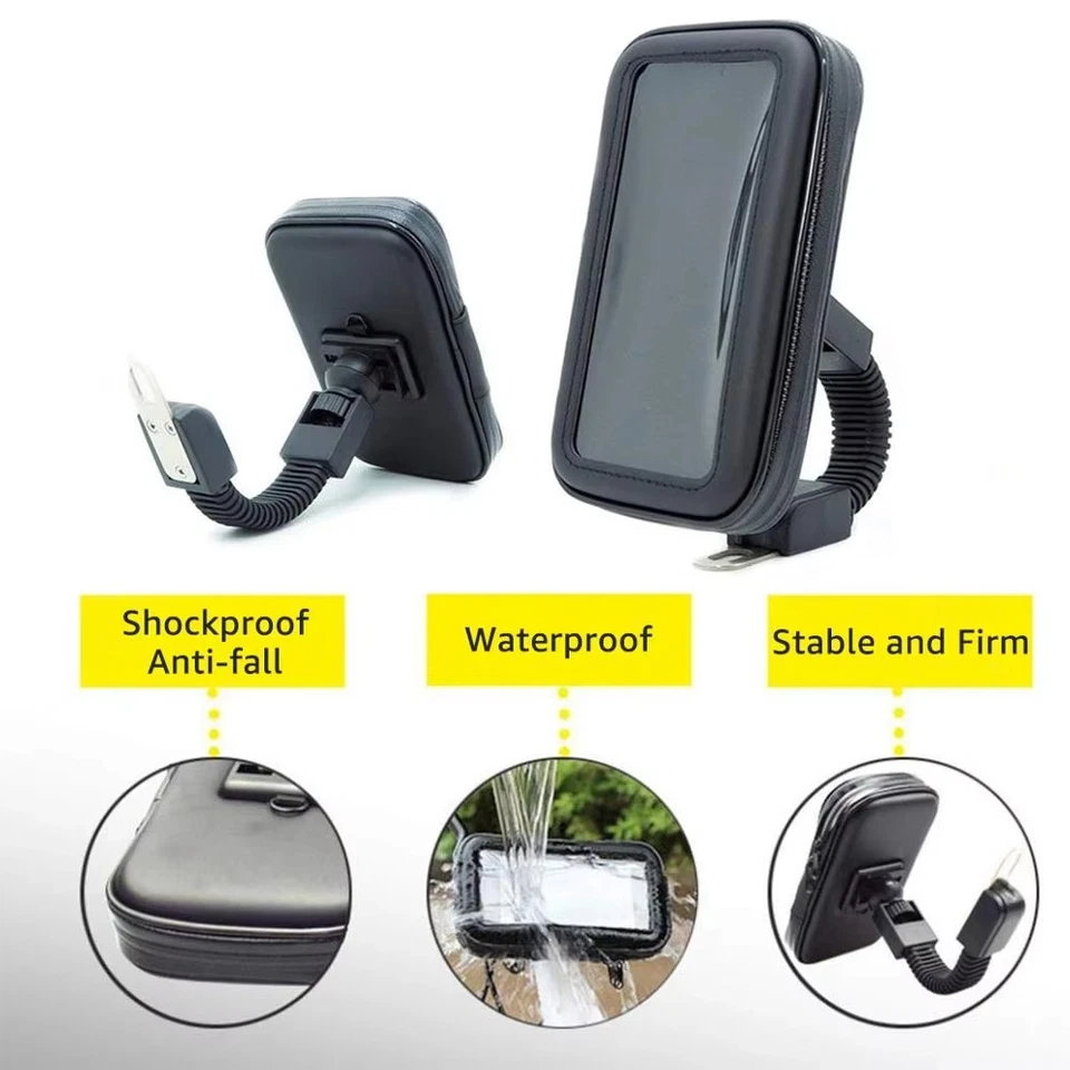 Waterproof Motorcycle Phone Holder Bag Case Motorbike Scooter Mobile Mtb Bicycle - Image 2 of 4