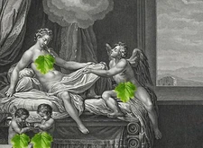 Antoine Corrège Jupiter et Danae graveur  Philippe Trière  1790 école Lombardie