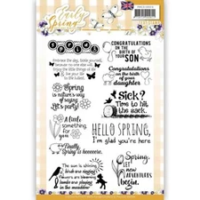 Spring Sayings & Quotes Clear Unmounted Stamps Set Find It Trading PMCS10025 New