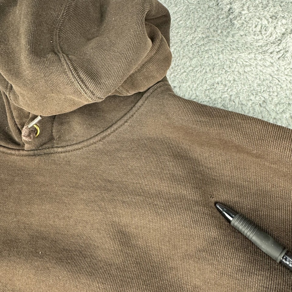 Carhartt Hoodie Men's Large Dark Brown Long Sleeve Pockets Y2k Sports