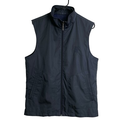 Kent Curwen Jacket Large Mens Grey Navy Full zip Embroidered Outdoor Windbreaker