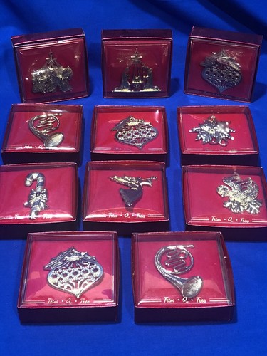 Vintage Christmas Ornaments Lot Of 11 Trim A Tree Gold Tone Gerry’s Collectibles