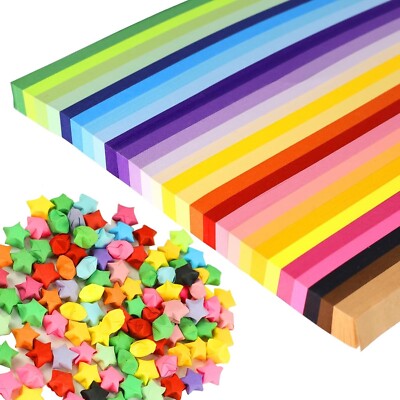 1512 Sheets Origami Star Paper Strips 27 Assortment Color Star Papers Lucky Wish