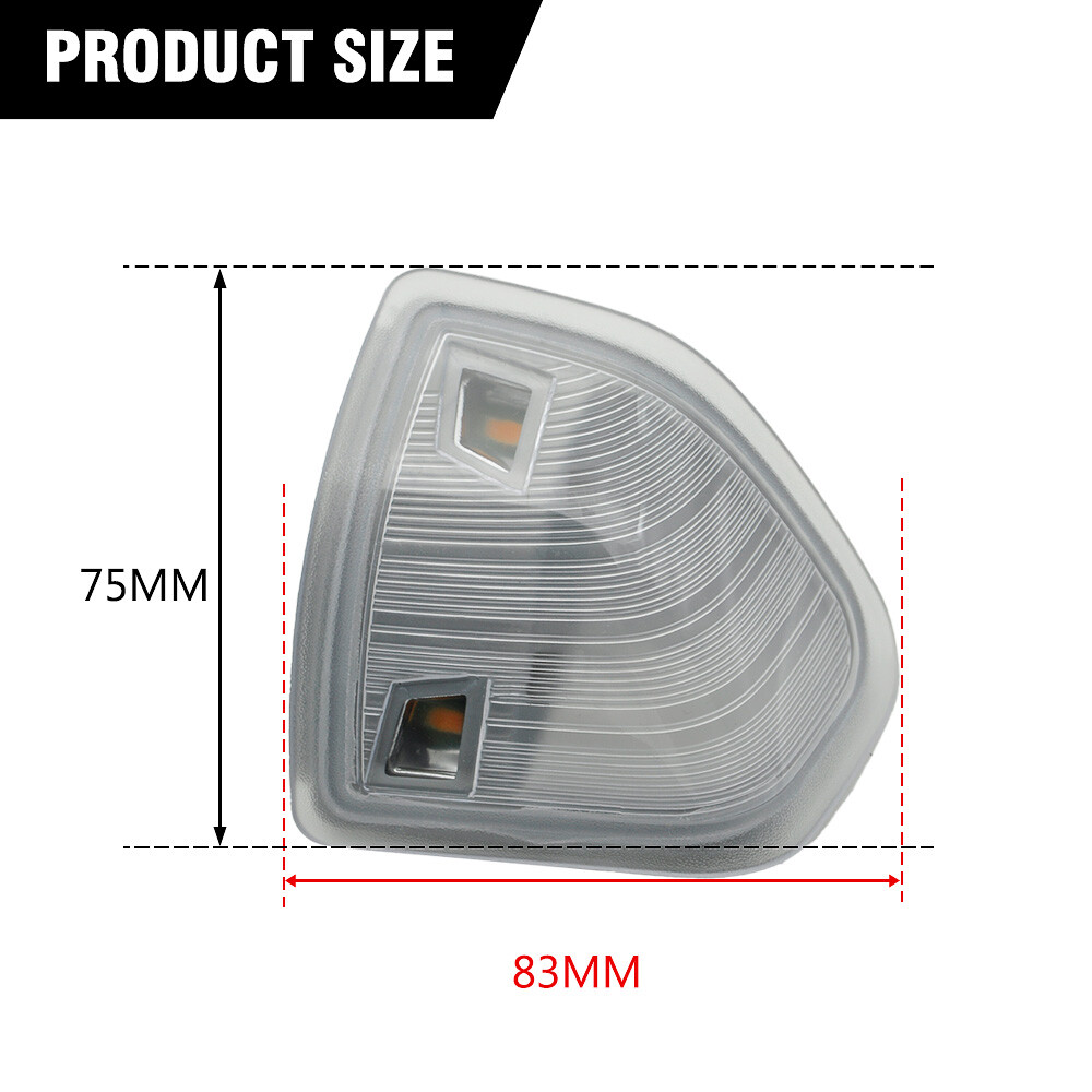Black & White LED Tow/Side Mirror Lights For 2008-2016 Ford Super Duty - Running + Signal