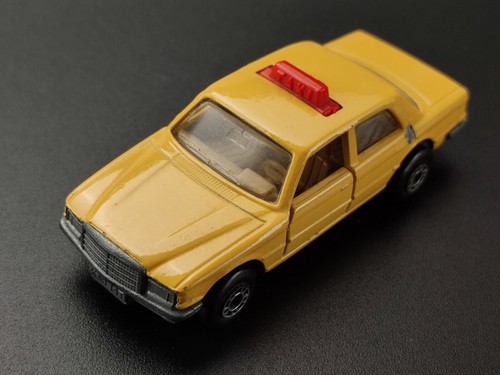 Matchbox #56 Mercedes 450 SEL Taxi 1979 Yellow Original Box - Picture 10 of 14