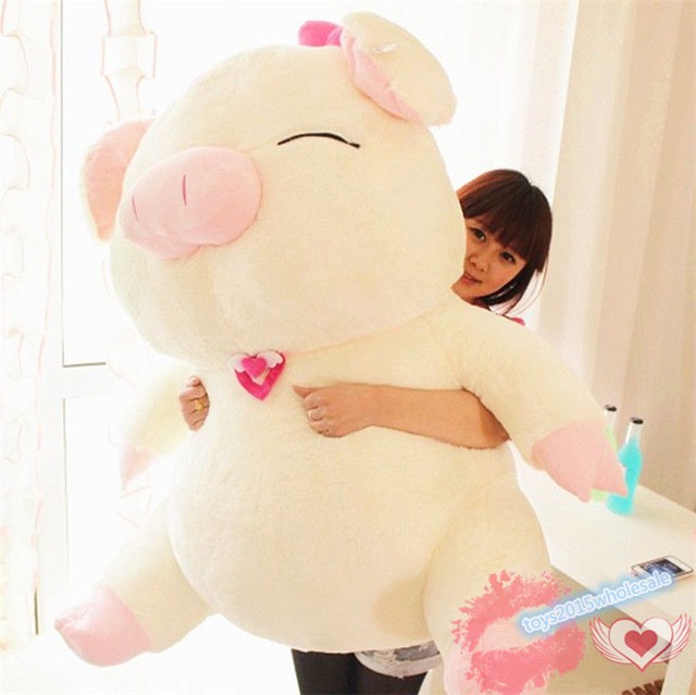 huge stuffed pig