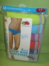 Fruit of the Loom LOW RISE HIPSTERS Women's Underwear Size S Small 6 PACK Colors