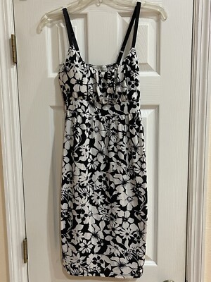 Jamie & Layla Women s Black & White Floral Dress Size Medium