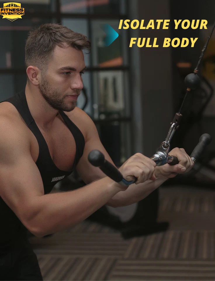 Lat Pulldown Bar - 30 Inch Ez Curl Bar Cable Attachment - Cable Attachment - Image 4 of 4