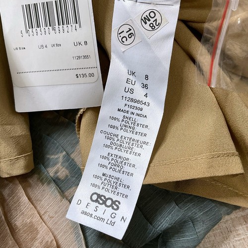 ASOS Design Women Brown Multi Floral Long Sleeve Bohemian Dress Size 4 NWT $135 - Picture 15 of 16