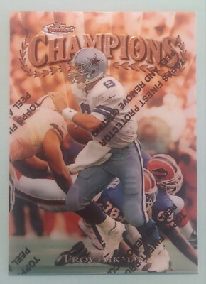 #ad 1997 Topps Finest TROY AIKMAN #180 Champions Insert Dallas Cowboys HOF $1.99