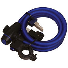 OXFORD CABLE LOCK BICYCLE HELMET BIKE 1.8M X 12MM BLUE OF245 T