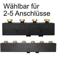 Verteilerbalken Verteiler für Pumpengruppen mit 125mm Abstand 2-5 Anschlüsse