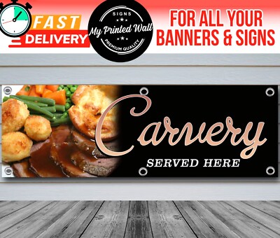 Carvery Serviert Hier PVC Banner für Restaurant, Pub etc. 6 x 2, Sonntag Mittagessen