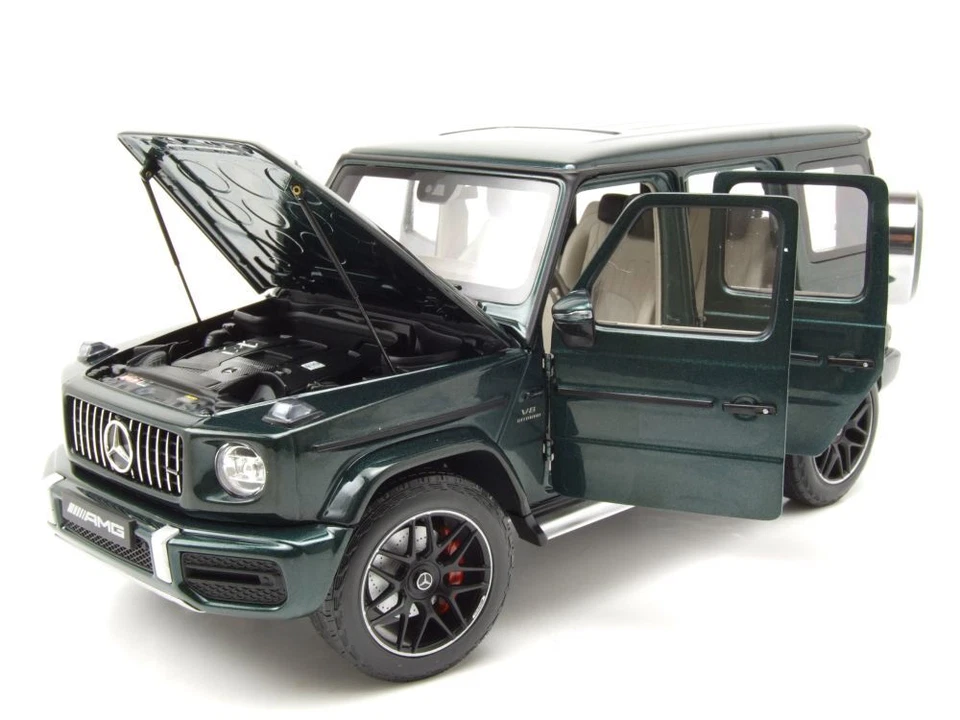 Mercedes AMG G63 Clase G 2018 Verde Metálico Coche a Escala 1:18 Minichamps - Imagen 4 de 4