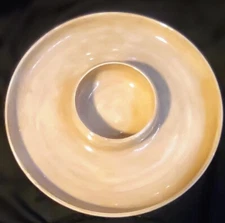 Pottery Chips and Dip Bowl Tray 10" Very Nice