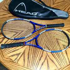 Head Liquidmetal 4 Tennis Racquet Mid Plus 102" 4 3/8 Blue S4 2 Rackets Cover