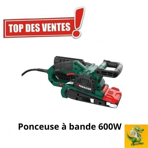 Ponceuse à bande PARKSIDE PBSD 600 A1 de 600W pour atelier de bricolage
