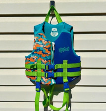 Speedo Life Jacket Vest Childs 30 to 50 lbs USCG Approved Blue Orange Green NICE