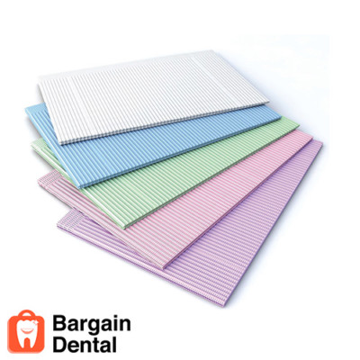 1000 Pcs Patient Bibs Dental Medical Tattoo Clinical 13''X18'' 2 Plus 1 Poly