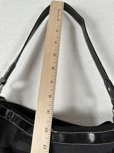 Vintage 90s Nine West Patterned Shoulder Baguette Bag Handtasche Black Y2K - Bild 11 von 17