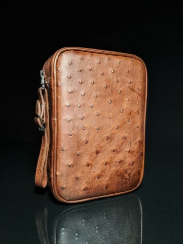 Brizard and Co Traveler Ostrich Antique Saddle NIB - Picture 3 of 7